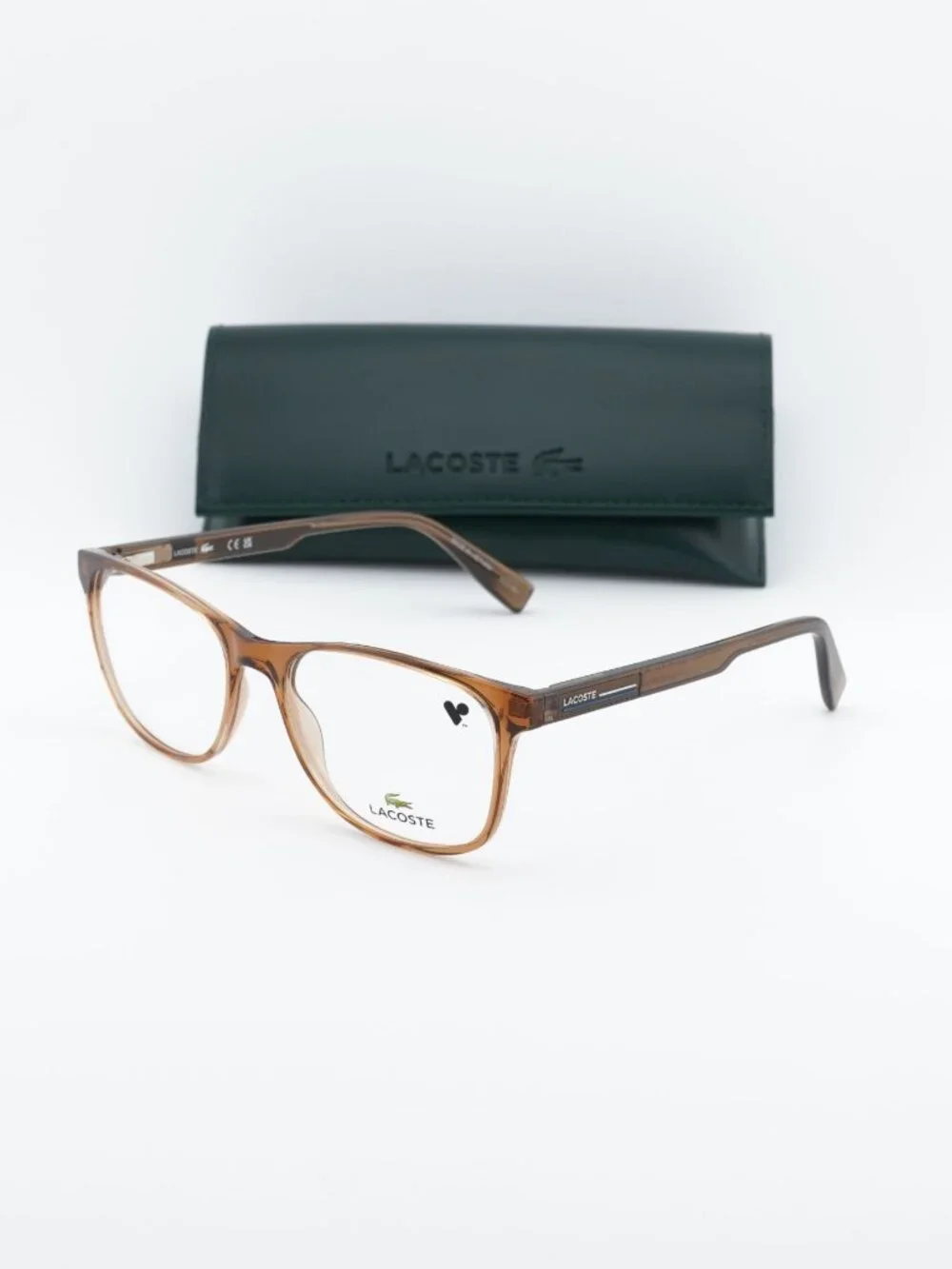 Lacoste L2979 N 210 Square 54mm Eyeglasses - Transparent Brown